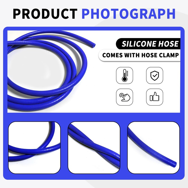 5FT ID 3/8" (10mm) Heater Hose Coolant Silicone hose Radiator
