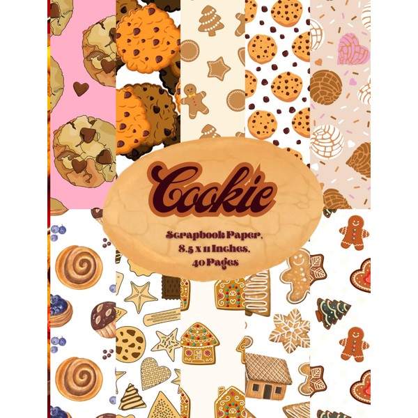 Cookie Scrapbook Paper 8.5 x 11 Inches, 40 Pages: 20