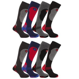 Max Men Thermal Snow Socks | High Performance, Grip & Cushioning | UK 6-11 (3 Pack)