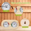 2-in-1 Sauna Thermometer, High Accuracy Sauna Accessories Hygrometer, Wood Sauna