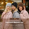 Donfri Wool Winter Beanie Hats Men Women Brown Beanie Fleece