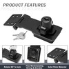 Kyuionty 2Pcs Keyed Hasp Locks 4 Inch Twist Knob Keyed