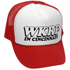 WKRP Cincinnati - Retro Style Trucker Hat, Red, OSFA