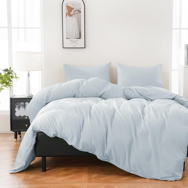Overket 100% Organic Cotton Duvet Cover King 400 Thread Count