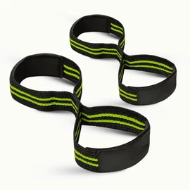 Figure 8 Lifting Straps Pair - Wrist Straps For NonSlip Weightlifting - Neoprene Padded Cotton Straps Increase Lifting Capacity With Secrue Grip and Extra Wrist Support (Yellow)