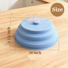 10 Inch Collapsible Silicone Microwave Splatter Cover with Water Steamer,