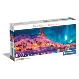 Clementoni Clementoni 39870 Colourful Night in Lofoten Island Puzzle 1000 Pieces Adult Panorama Puzzle 98 x 33 cm