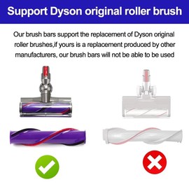 4 Plush Strips Only for Dyson Original V8 V10 Direct Drive Roller Brushes Strips with Screwdriver