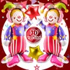 MiniInflat 2 Pcs 3D Self Standing Clown Balloons 60 Inch