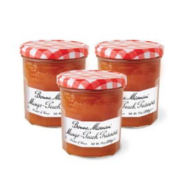 Bonne Maman Mango-Peach Preserves, 13 oz Glass Jars (Pack of 3) – Non-GMO, Made with Simple Ingredients