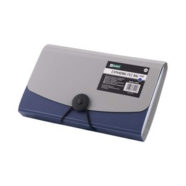 D.RECT 5888 Expandable Expanding Document Folders 12 Compartments A6 for Receipts/Files/Invoices Blue