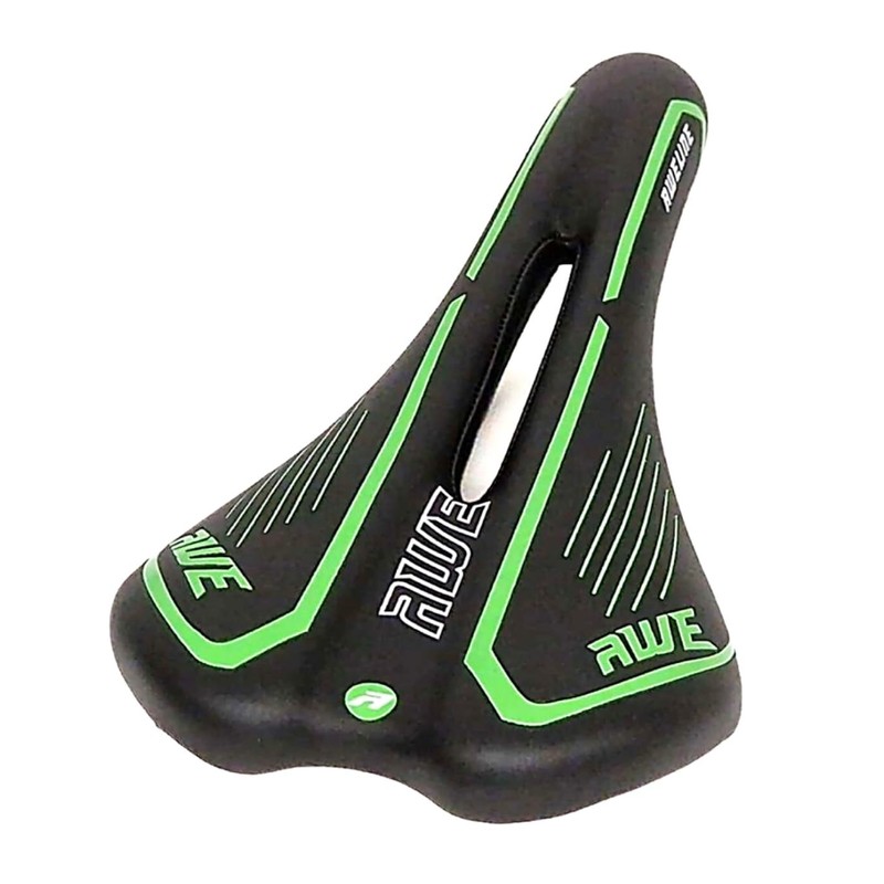 AWE® Adult Gel MTB/Racing Saddle Green Black