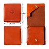 Beh- Box-shaped Coin Purse, Large Capacity, Tochigi Leather, Genuine Leather,