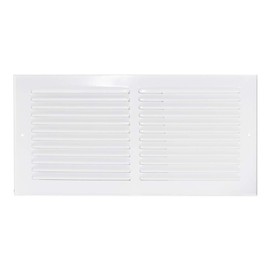 EZ-FLO 61628, White Return Air Grille, 14 inch (W) x 6 inch (H) Opening, 14" x 6"
