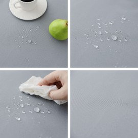 Demetex Rectangle Table Cloth 152 x 305 cm for Large Tables Soft Fabric Tablecloth Crease Resistant Table Cover Dining Party Gathering, 60x120 inch, Light Grey