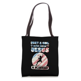 Just A Girl Who Loves Jesus And Climbing Christian Tote Bag