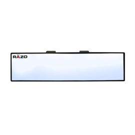 Car Mate Razo RG23 11.8" Black Frame Wide Angle Convex Rear View Mirror - Pack of 1