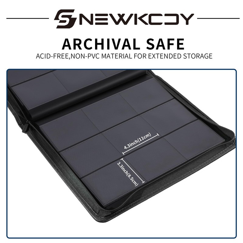 Snekdy Top loader Binder, 9 Pockets Top Loader，Holds 360 Top