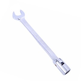 Vokenforu 18mm Socket Spanner, Ratchet Combination Wrench, Hardened Chrome Vanadium Steel Open End Spanner Metric