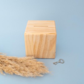 Bärenfreunde - Children's Wooden Money Box with Metal Lock - Money Box for Saving Children's Dreams (Natural)