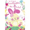 Granddaughter 1st Age 1 Today Cute Bunny Happy Birthday Card