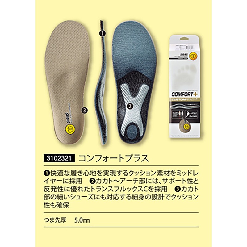SIDAS 310232103 Insole All-round Comfort Plus M Beige M (9.8