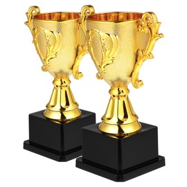 SUPVOX 2pcs Trophy Cups Peony Design Boys and for Sports and Academic Achievements Lightweight and Safe for Parties School Events and Recognition Celebrations