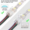 Flutesan 10 Packs Solderless LED Strip Connector, Transparent Track Lighting