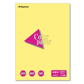 長門屋商店 カラーペーパー ナ-3203 A4中厚口 100枚 クリーム