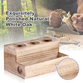 Magicfour Hair Dryer Organizer, Hair Organizer Storage Wooden Hair Tools Organizer Compatible with Dyson Hair Straightener, Hair Dryer, Comb, Cosmetic