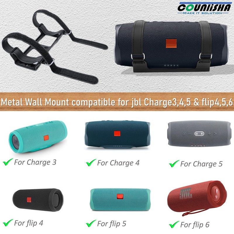 Metal Wall Mount Compatible for jbl Charge 6/Charge 5,4,3/Flip 7/Flip