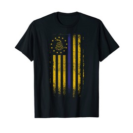 Betsy Ross Flag - 13 Colonies - Gadsden Flag Thin Blue Line T-Shirt