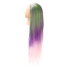 Green Purple Gradient Wig Hair Mannequin Head Hairdressing Styling Training