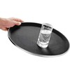 Esmeyer 307-010 Antirutsch-Tablett Tennessee, Fiberglas/Gummi, schwarz/Silber, 37 x 37 x