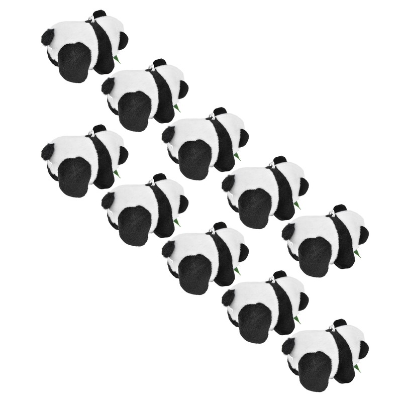 10pcs Mini Panda Plush Toy Soft Cute Tiny Panda Doll