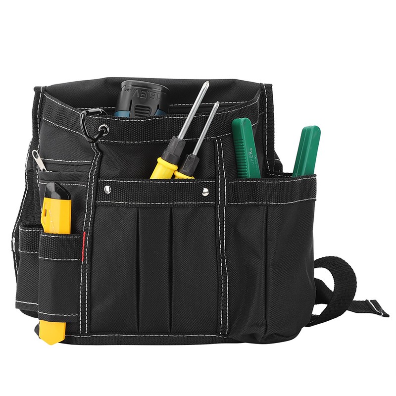 Multifunctional Tool Storage Bag Multi Pockets Adjustable Electrician Waist Bag