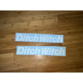 Oracal Ditch Witch Decal 16” Stickers (set Of 2) White Skid Steer Trencher Drill Mini
