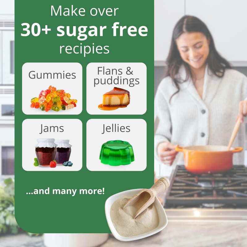 Easy Yummy Agar Agar Powder (250 g), Vegan Gelatin Powder,