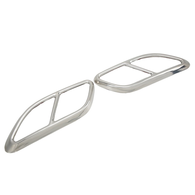 2PCS Quad Exhaust Tip Cover Tail Throat Decoration Replacement for