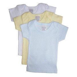 bambini Girls Pastel Variety Short Sleeve Lap Tee Shirts - 3 Pack
