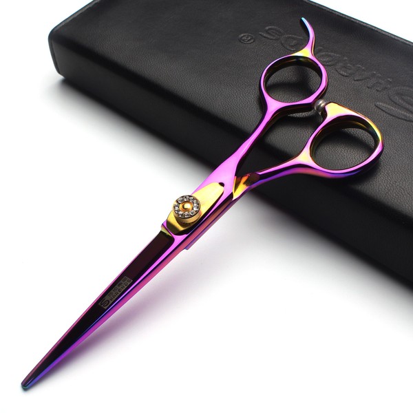 Hair Cutting Scissors Set, Hair Scissors, 5.5 Inch Hair Styling, 4 Colour Models, 6 Inch Black Rose Gold, 440c High Hair Scissors (GE-6C-CS-PJ)