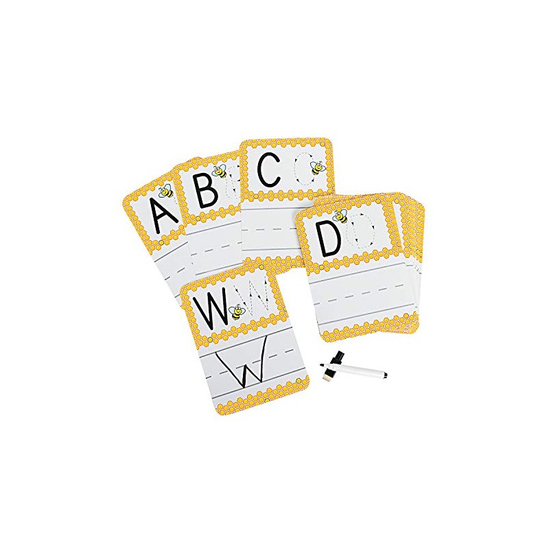 Write & Wipe Letter Cards- Bee - 27 Pieces -