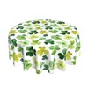 60" St Patrick's Day Round Tablecloth, Shamrock Holiday Party Decor