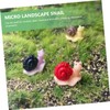 SUPVOX 21pcs Mini Snail Figurines Set for Garden Decor Educational