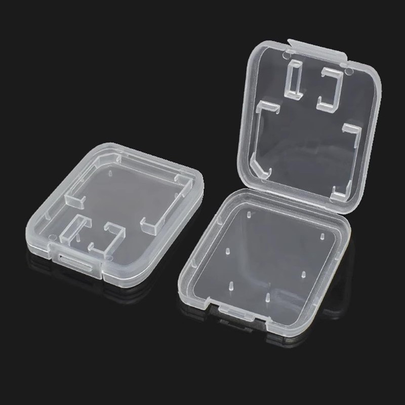 Ryaupy 10 x Transparent Memory Card Cases Storage Box –