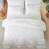 YIRDDEO White Comforter Set 3Pcs, Boho Full Size Bedding Set,
