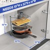Simple Houseware Cabinet Pantry Pot and Pan Organizer Holder Rack,