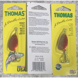 Thomas 3 Packs Thomas Special Spinn 1/4 OZ Gold Red