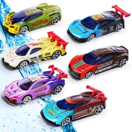 HyDren 6 Pcs Color Change Cars Color Change Toy Vehicles Color Changing Cars in Water Color Changing Bath Toys Car Goodie Bags Fillers for Kids Toddlers Themed Party