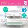 Elk and Friends Stainless Steel Divided Plates with Silicone Sleeve